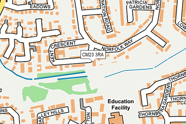 CM23 3RA map - OS OpenMap – Local (Ordnance Survey)