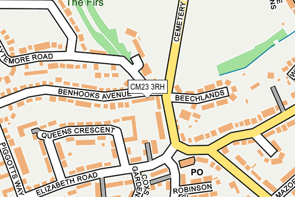 CM23 3RH map - OS OpenMap – Local (Ordnance Survey)