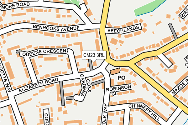 CM23 3RL map - OS OpenMap – Local (Ordnance Survey)