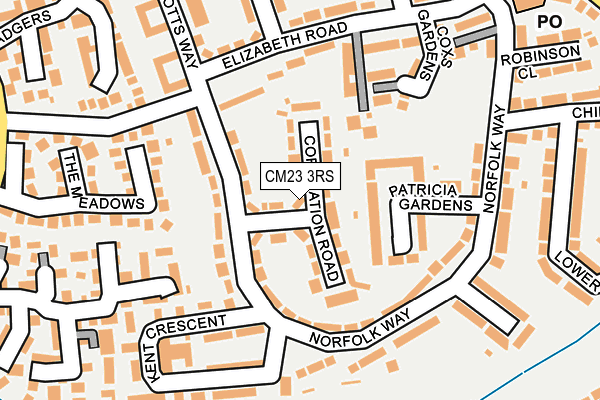 CM23 3RS map - OS OpenMap – Local (Ordnance Survey)