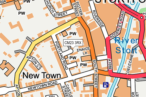 CM23 3RX map - OS OpenMap – Local (Ordnance Survey)