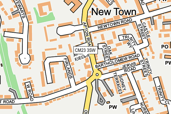 CM23 3SW map - OS OpenMap – Local (Ordnance Survey)