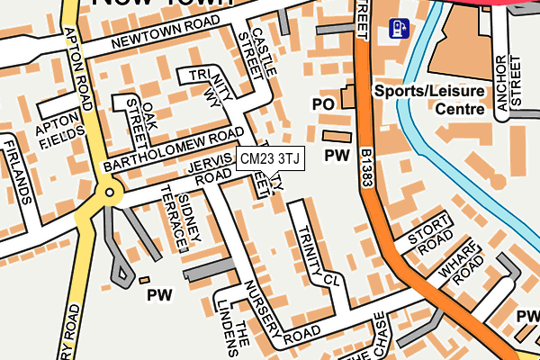 CM23 3TJ map - OS OpenMap – Local (Ordnance Survey)