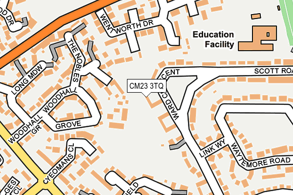 CM23 3TQ map - OS OpenMap – Local (Ordnance Survey)