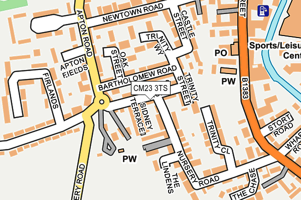 CM23 3TS map - OS OpenMap – Local (Ordnance Survey)