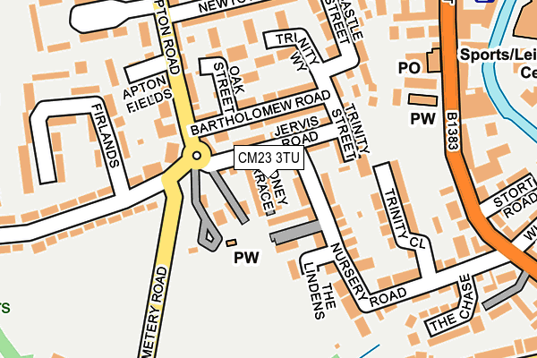 CM23 3TU map - OS OpenMap – Local (Ordnance Survey)