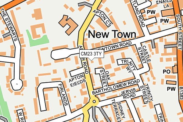 CM23 3TY map - OS OpenMap – Local (Ordnance Survey)