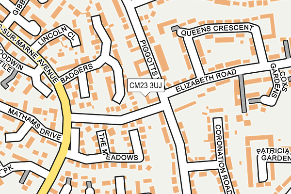 CM23 3UJ map - OS OpenMap – Local (Ordnance Survey)