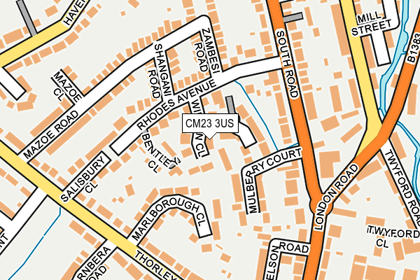 CM23 3US map - OS OpenMap – Local (Ordnance Survey)