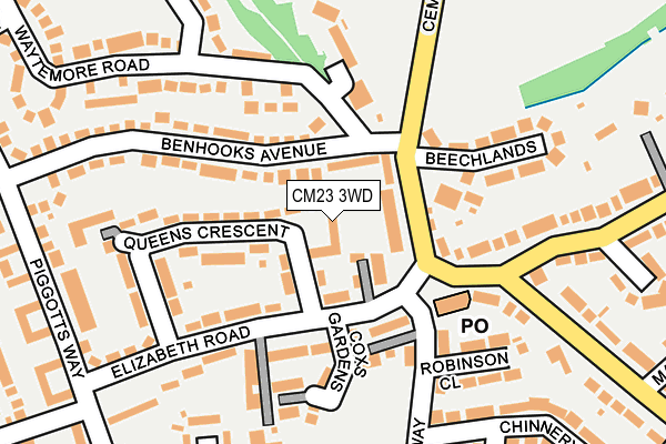 CM23 3WD map - OS OpenMap – Local (Ordnance Survey)
