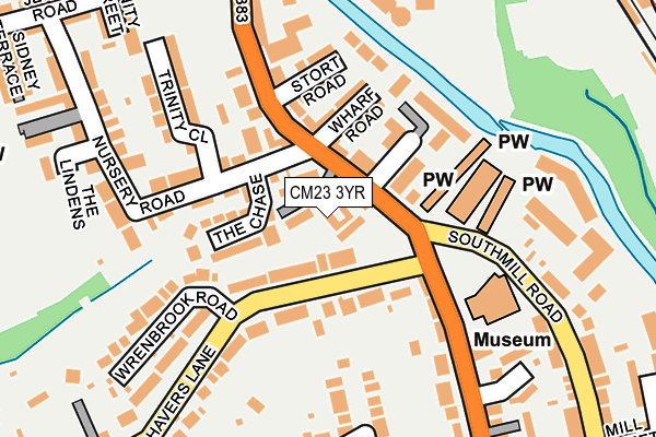 CM23 3YR map - OS OpenMap – Local (Ordnance Survey)
