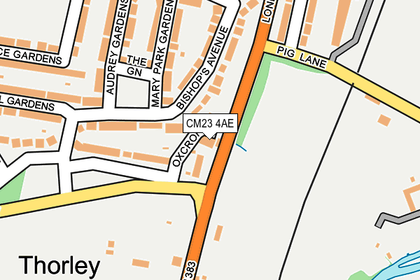 CM23 4AE map - OS OpenMap – Local (Ordnance Survey)