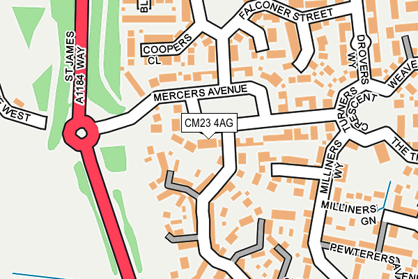 CM23 4AG map - OS OpenMap – Local (Ordnance Survey)
