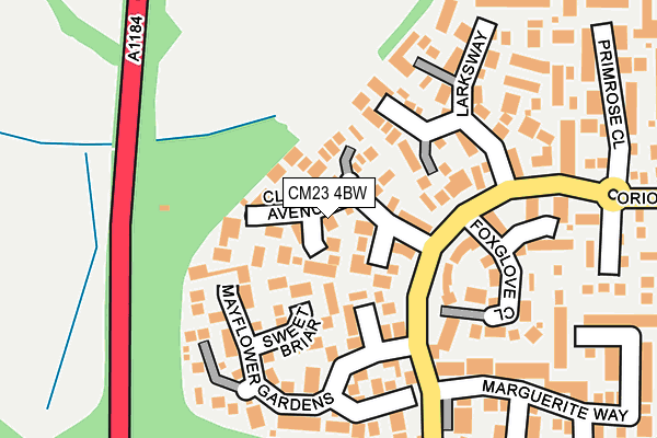 CM23 4BW map - OS OpenMap – Local (Ordnance Survey)