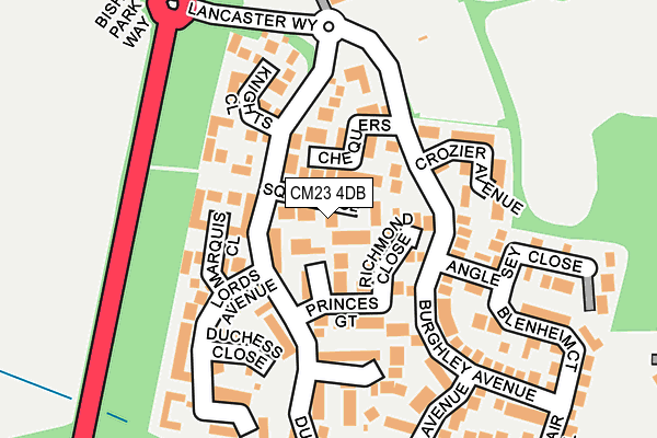 CM23 4DB map - OS OpenMap – Local (Ordnance Survey)