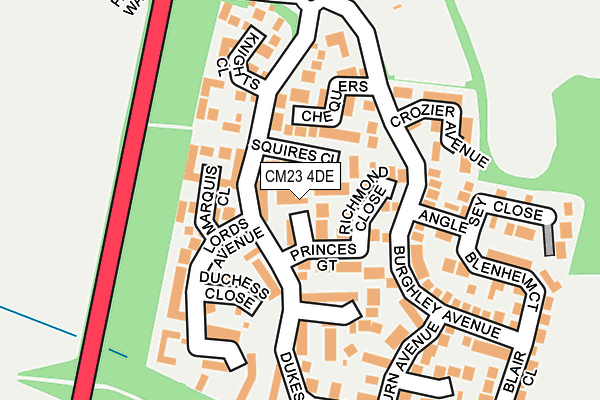 CM23 4DE map - OS OpenMap – Local (Ordnance Survey)