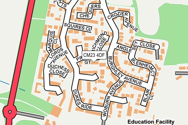 CM23 4DF map - OS OpenMap – Local (Ordnance Survey)