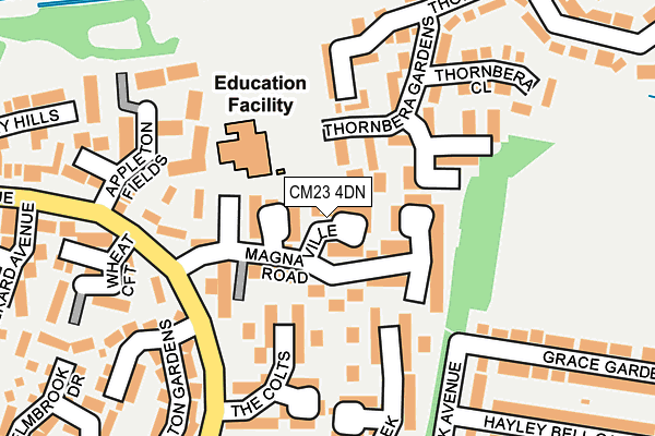 CM23 4DN map - OS OpenMap – Local (Ordnance Survey)
