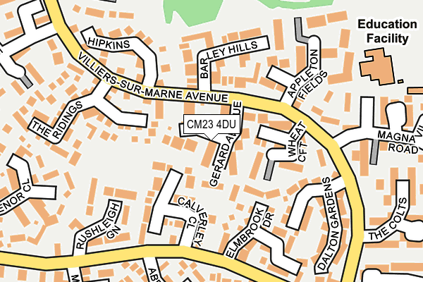 CM23 4DU map - OS OpenMap – Local (Ordnance Survey)