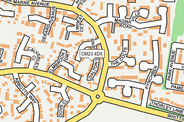 CM23 4DX map - OS OpenMap – Local (Ordnance Survey)