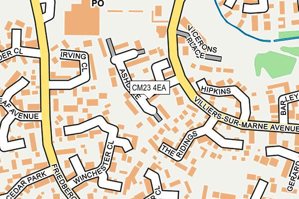 CM23 4EA map - OS OpenMap – Local (Ordnance Survey)