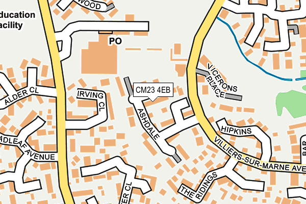 CM23 4EB map - OS OpenMap – Local (Ordnance Survey)