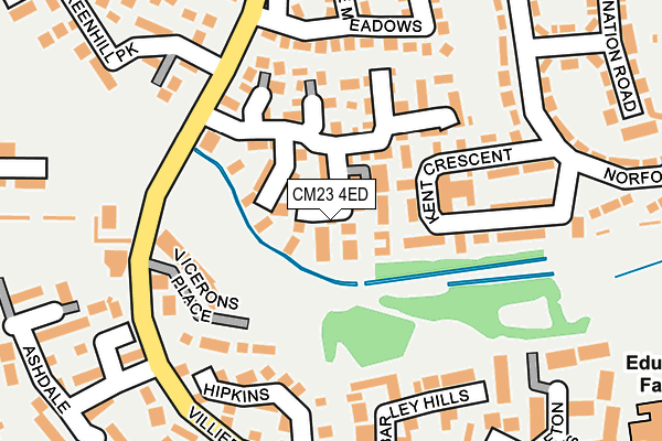 CM23 4ED map - OS OpenMap – Local (Ordnance Survey)