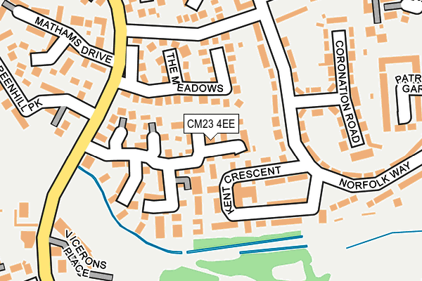 CM23 4EE map - OS OpenMap – Local (Ordnance Survey)