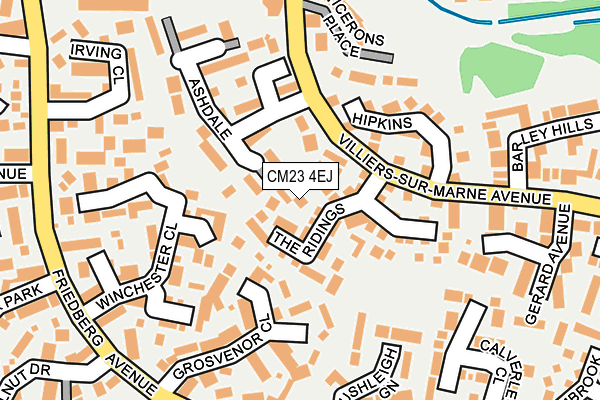 CM23 4EJ map - OS OpenMap – Local (Ordnance Survey)