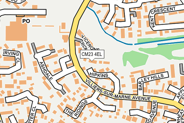 CM23 4EL map - OS OpenMap – Local (Ordnance Survey)