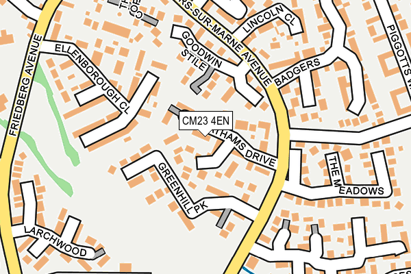 CM23 4EN map - OS OpenMap – Local (Ordnance Survey)