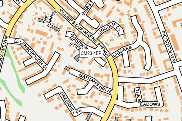 CM23 4EP map - OS OpenMap – Local (Ordnance Survey)