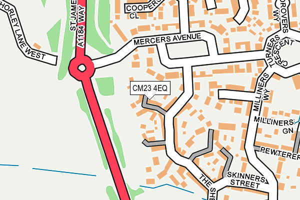 CM23 4EQ map - OS OpenMap – Local (Ordnance Survey)