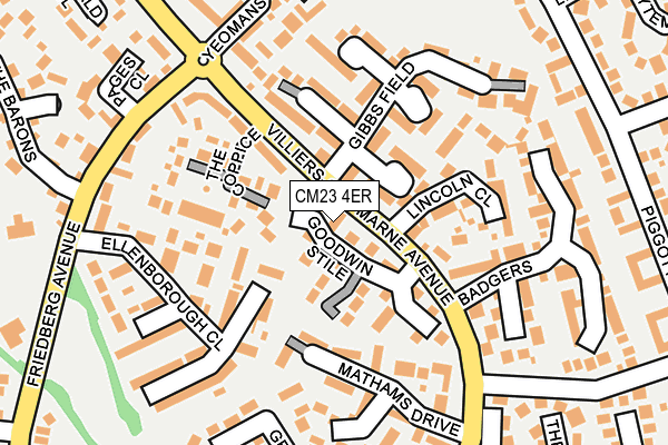 CM23 4ER map - OS OpenMap – Local (Ordnance Survey)