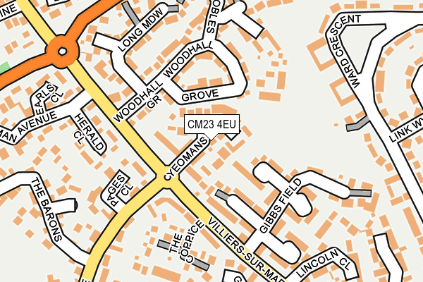 CM23 4EU map - OS OpenMap – Local (Ordnance Survey)