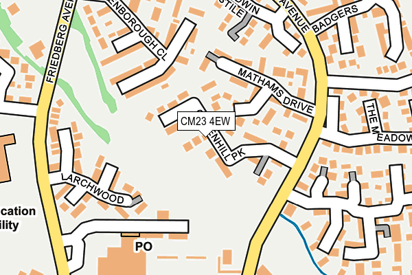 CM23 4EW map - OS OpenMap – Local (Ordnance Survey)
