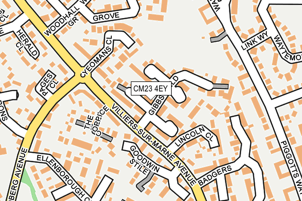 CM23 4EY map - OS OpenMap – Local (Ordnance Survey)