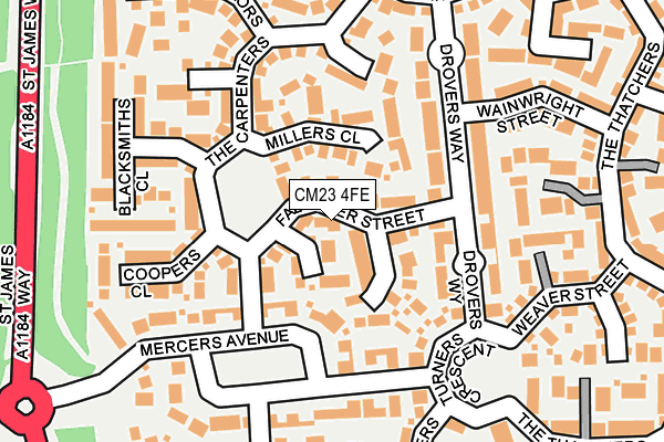 CM23 4FE map - OS OpenMap – Local (Ordnance Survey)