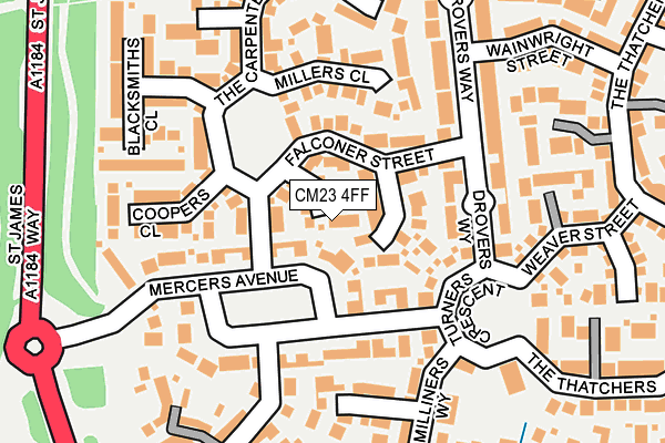 CM23 4FF map - OS OpenMap – Local (Ordnance Survey)