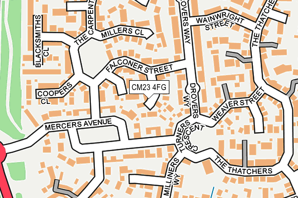 CM23 4FG map - OS OpenMap – Local (Ordnance Survey)