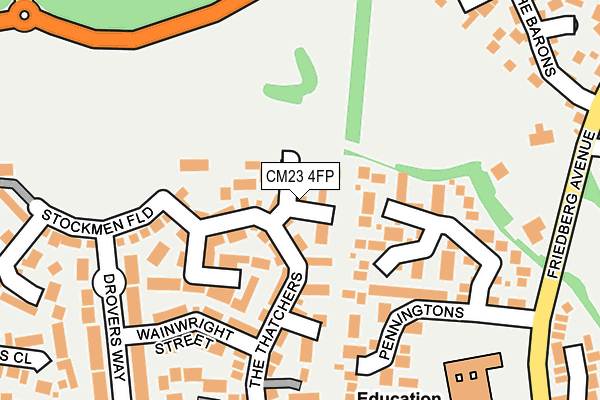 CM23 4FP map - OS OpenMap – Local (Ordnance Survey)
