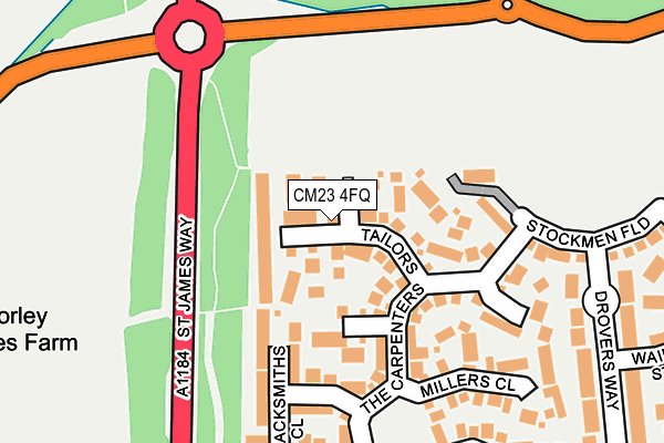 CM23 4FQ map - OS OpenMap – Local (Ordnance Survey)