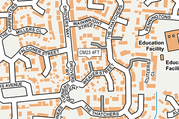 CM23 4FT map - OS OpenMap – Local (Ordnance Survey)