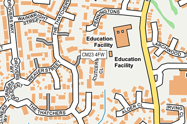 CM23 4FW map - OS OpenMap – Local (Ordnance Survey)