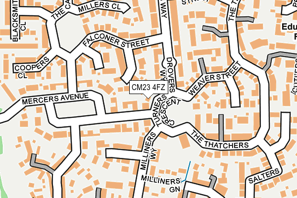 CM23 4FZ map - OS OpenMap – Local (Ordnance Survey)