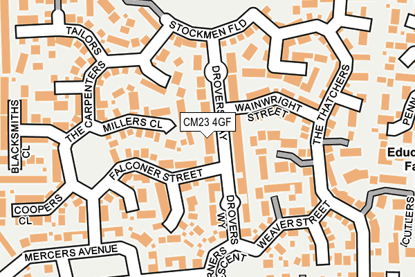 CM23 4GF map - OS OpenMap – Local (Ordnance Survey)