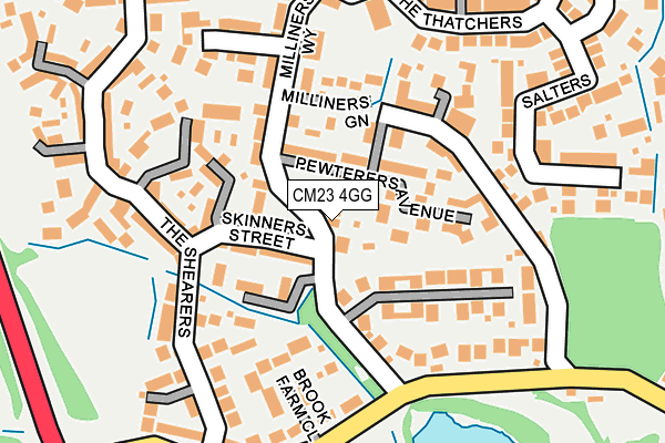 CM23 4GG map - OS OpenMap – Local (Ordnance Survey)