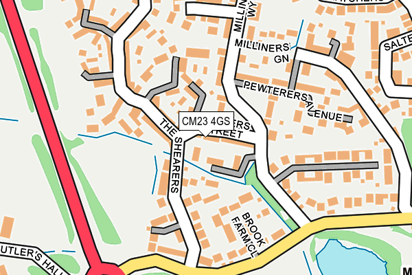 CM23 4GS map - OS OpenMap – Local (Ordnance Survey)