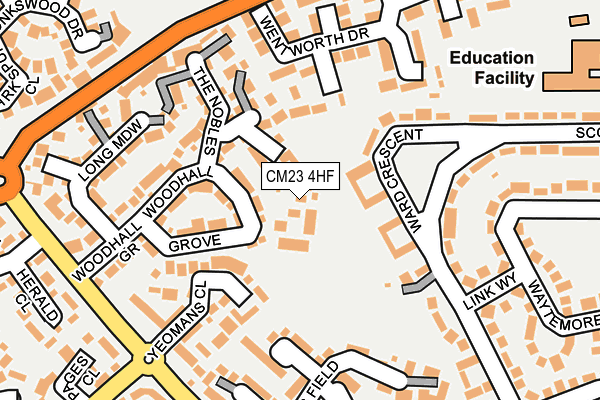 CM23 4HF map - OS OpenMap – Local (Ordnance Survey)