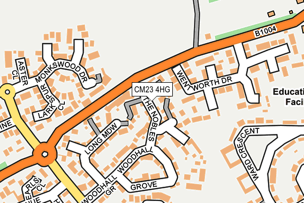 CM23 4HG map - OS OpenMap – Local (Ordnance Survey)